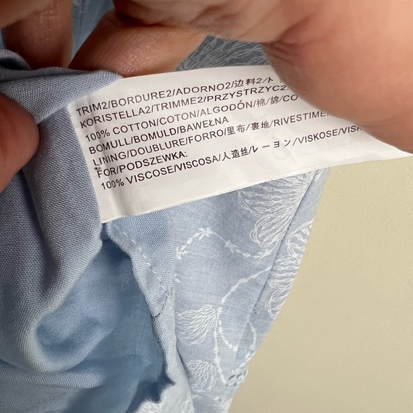 J.O.A. Blue Floral Dress, Medium - Picture 6 of 6